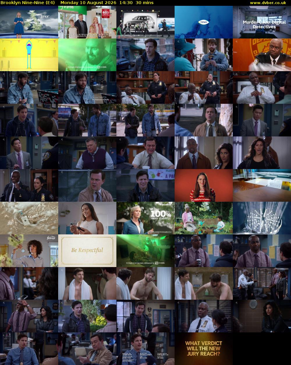Brooklyn Nine-Nine (E4) Monday 10 August 2026 14:30 - 15:00