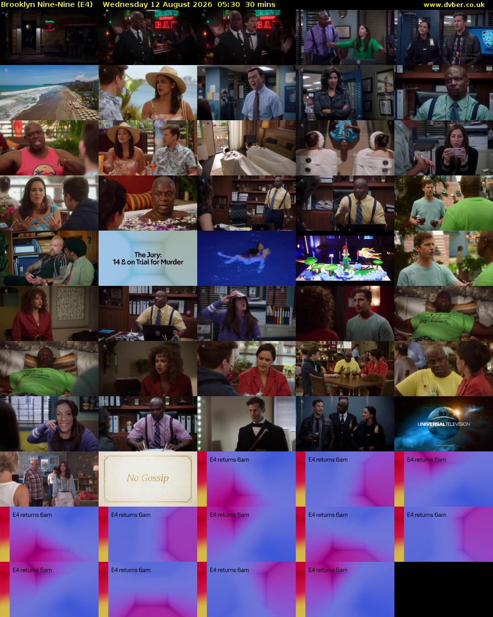 Brooklyn Nine-Nine (E4) Wednesday 12 August 2026 05:30 - 06:00
