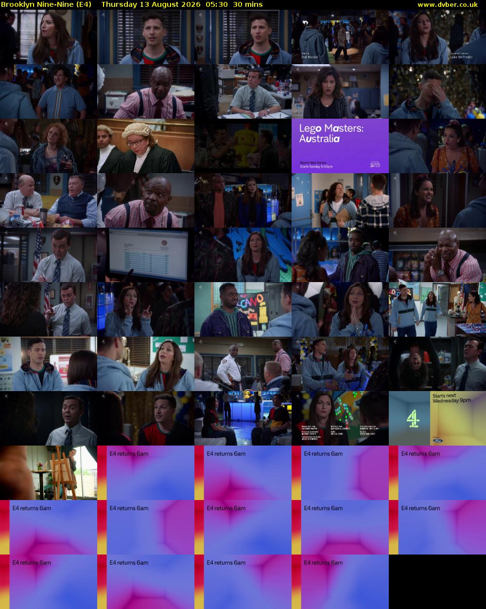 Brooklyn Nine-Nine (E4) Thursday 13 August 2026 05:30 - 06:00