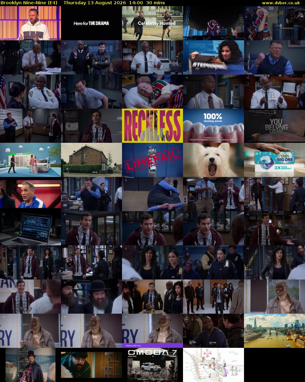 Brooklyn Nine-Nine (E4) Thursday 13 August 2026 14:00 - 14:30