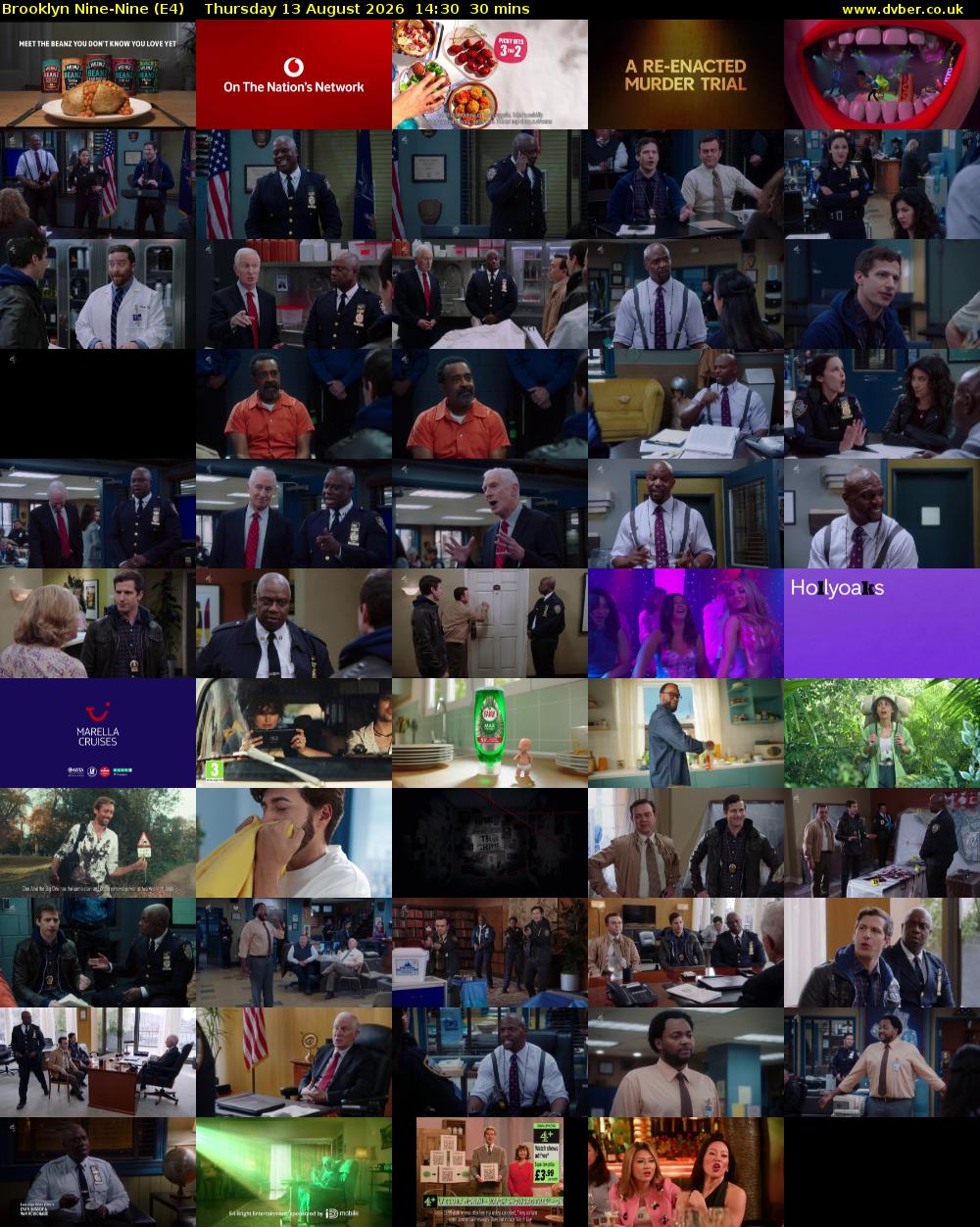 Brooklyn Nine-Nine (E4) Thursday 13 August 2026 14:30 - 15:00