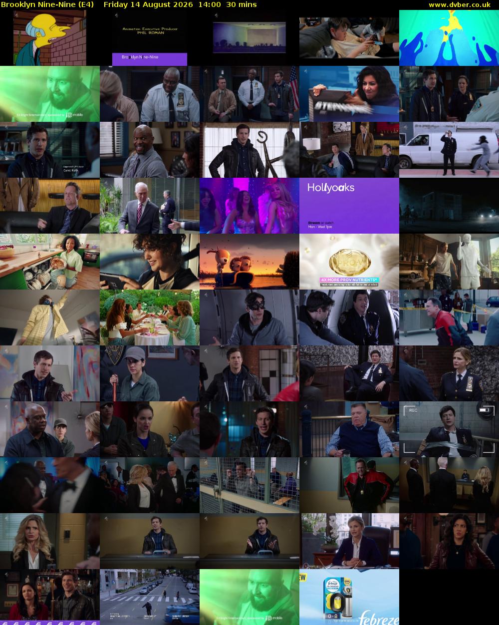 Brooklyn Nine-Nine (E4) Friday 14 August 2026 14:00 - 14:30