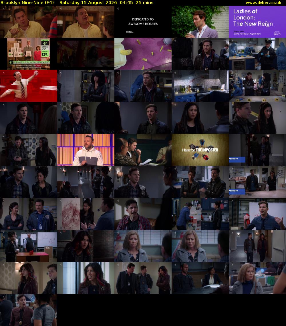 Brooklyn Nine-Nine (E4) Saturday 15 August 2026 04:45 - 05:10