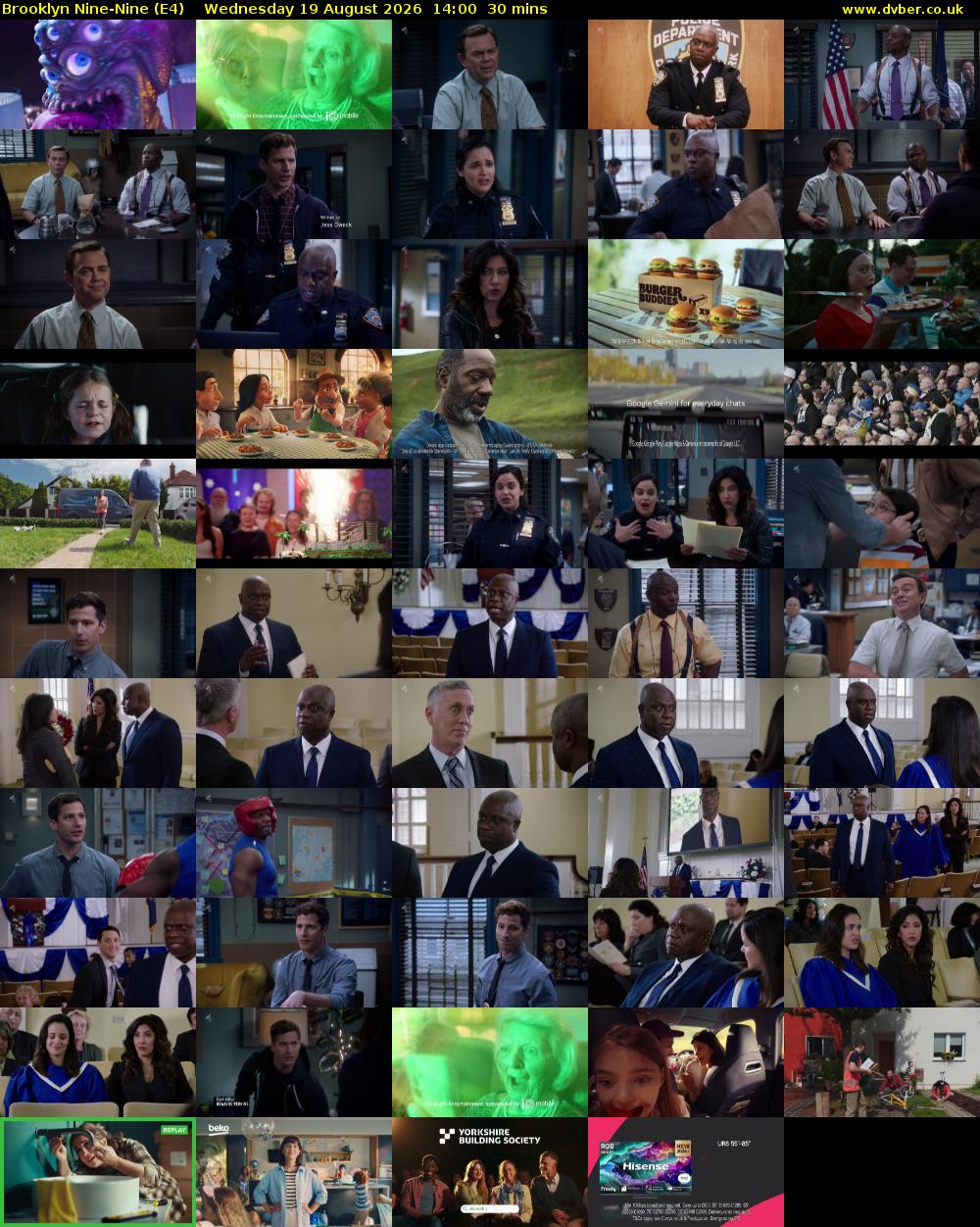 Brooklyn Nine-Nine (E4) Wednesday 19 August 2026 14:00 - 14:30