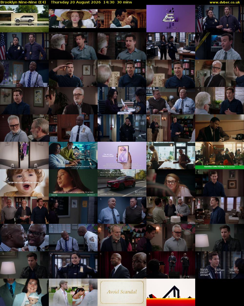 Brooklyn Nine-Nine (E4) Thursday 20 August 2026 14:30 - 15:00