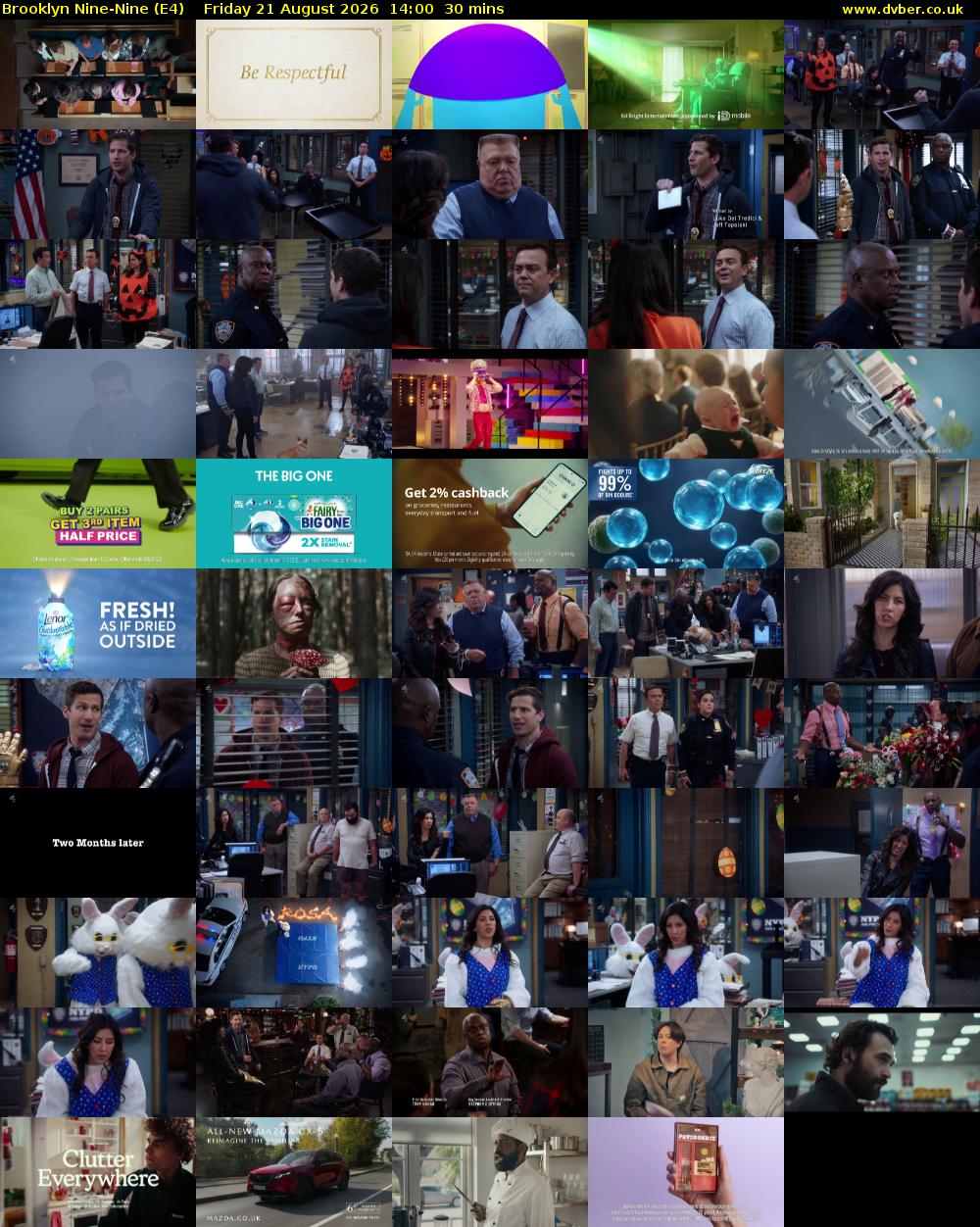 Brooklyn Nine-Nine (E4) Friday 21 August 2026 14:00 - 14:30