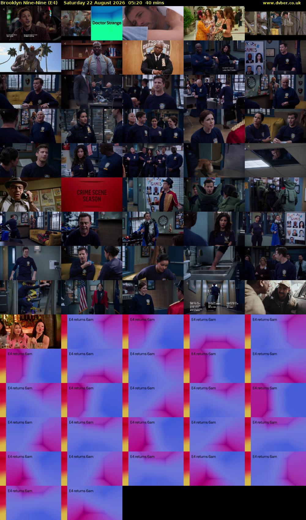 Brooklyn Nine-Nine (E4) Saturday 22 August 2026 05:20 - 06:00