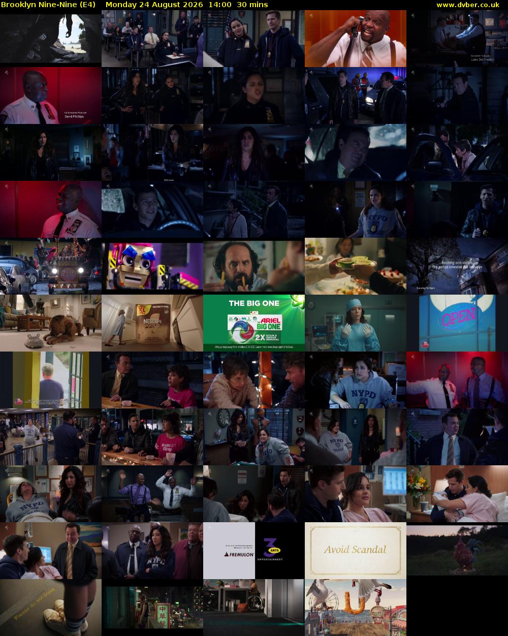 Brooklyn Nine-Nine (E4) Monday 24 August 2026 14:00 - 14:30