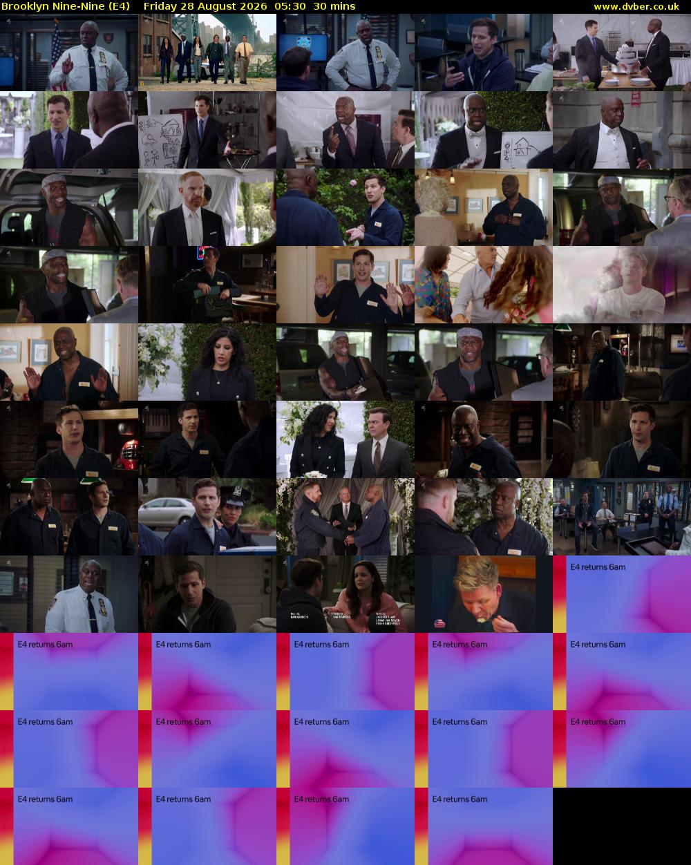 Brooklyn Nine-Nine (E4) Friday 28 August 2026 05:30 - 06:00