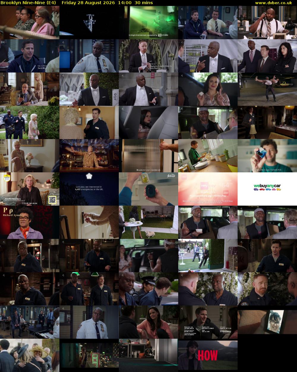 Brooklyn Nine-Nine (E4) Friday 28 August 2026 14:00 - 14:30