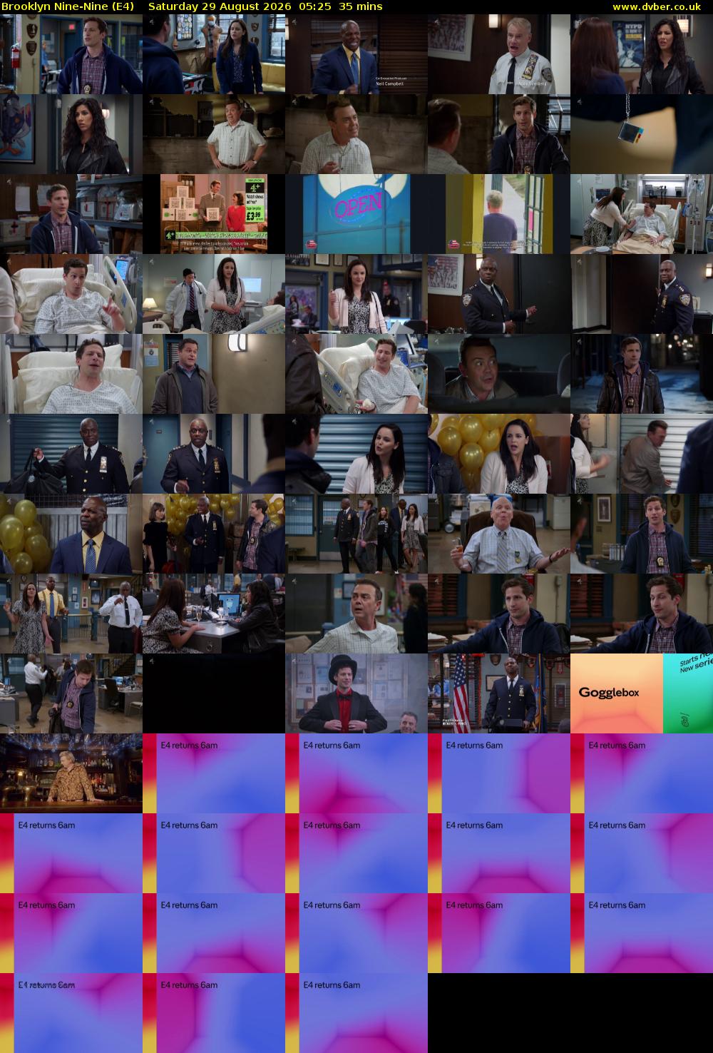 Brooklyn Nine-Nine (E4) Saturday 29 August 2026 05:25 - 06:00