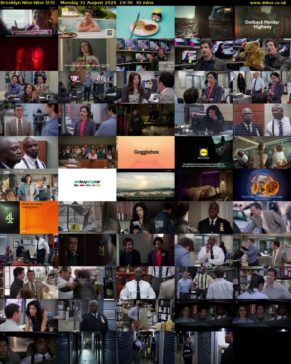 Brooklyn Nine-Nine (E4) Monday 31 August 2026 19:30 - 20:00