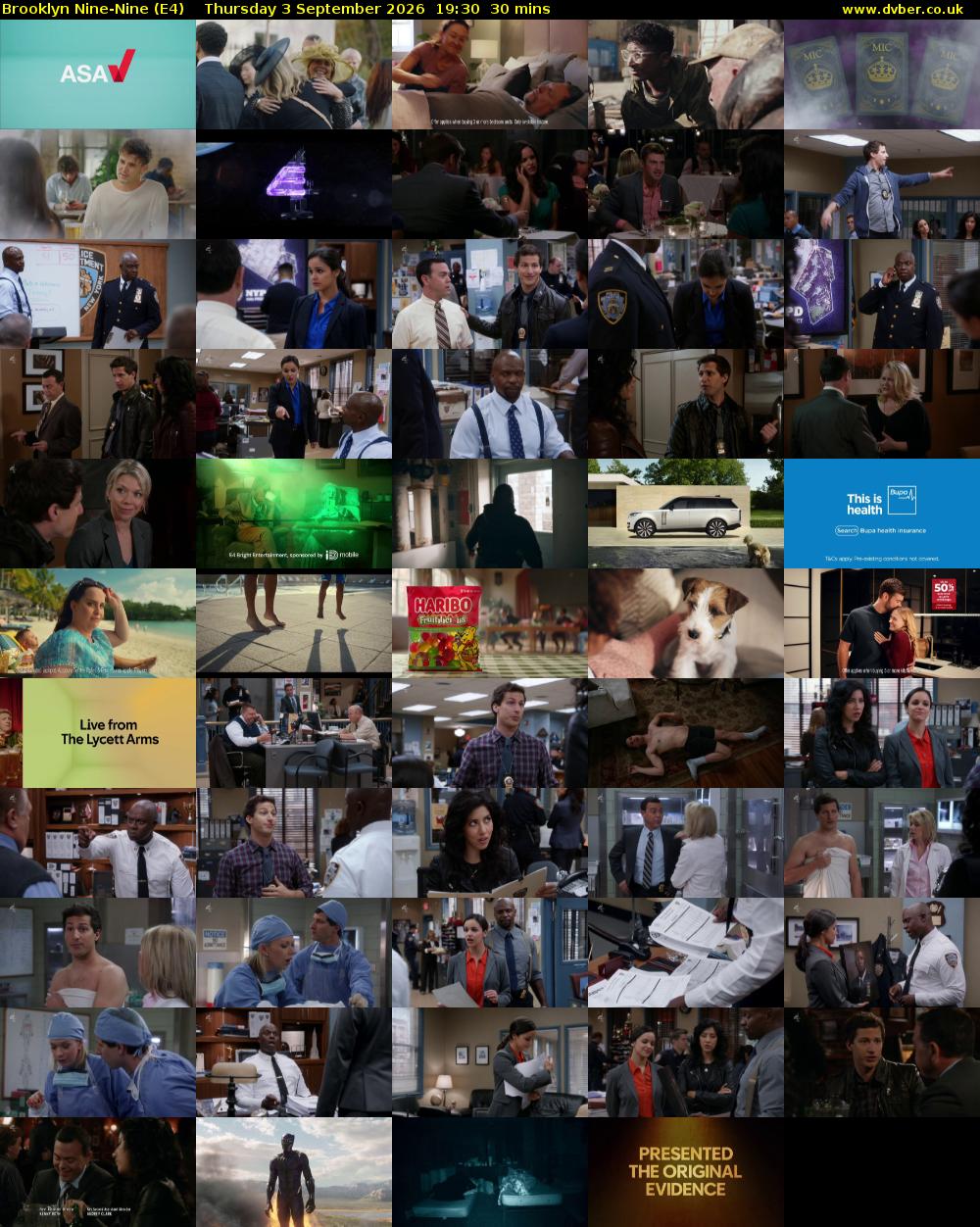 Brooklyn Nine-Nine (E4) Thursday 3 September 2026 19:30 - 20:00