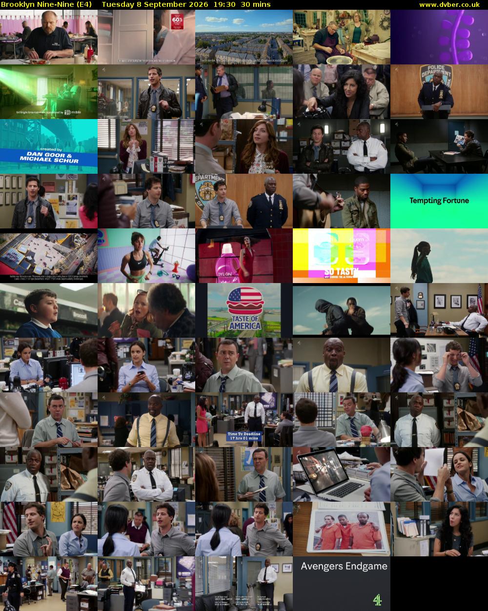 Brooklyn Nine-Nine (E4) Tuesday 8 September 2026 19:30 - 20:00