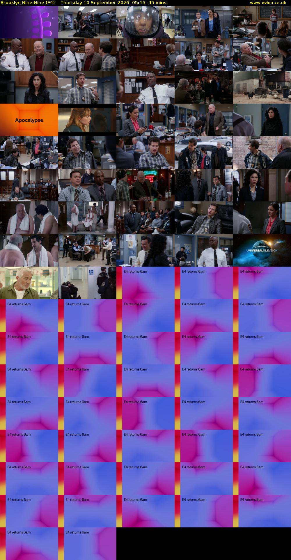 Brooklyn Nine-Nine (E4) Thursday 10 September 2026 05:15 - 06:00