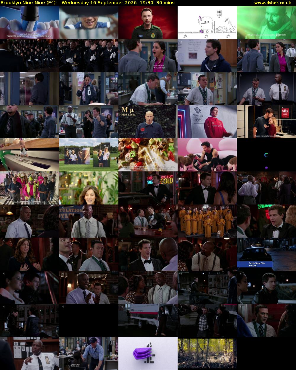 Brooklyn Nine-Nine (E4) Wednesday 16 September 2026 19:30 - 20:00