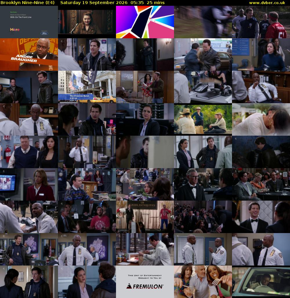 Brooklyn Nine-Nine (E4) Saturday 19 September 2026 05:35 - 06:00