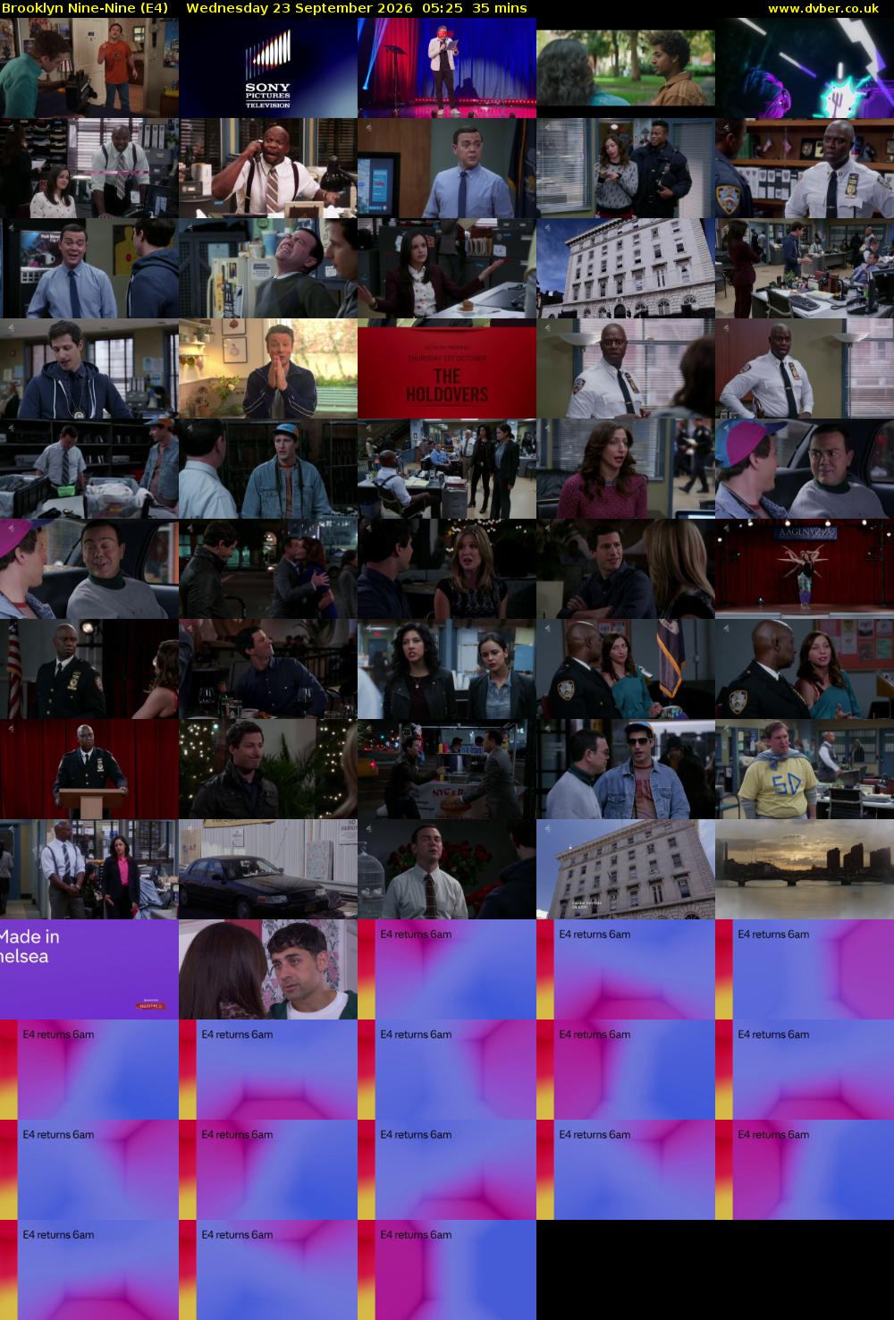Brooklyn Nine-Nine (E4) Wednesday 23 September 2026 05:25 - 06:00