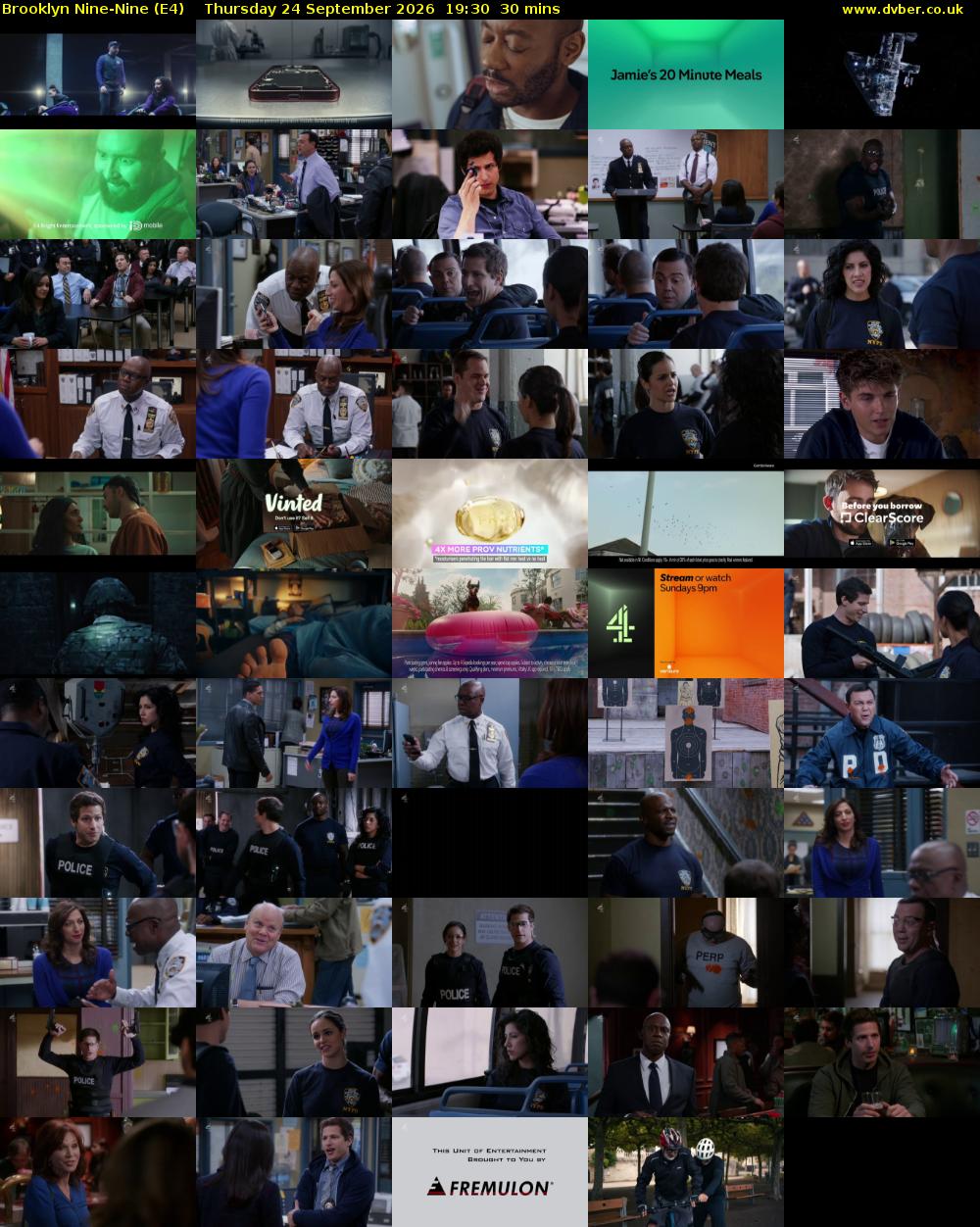Brooklyn Nine-Nine (E4) Thursday 24 September 2026 19:30 - 20:00