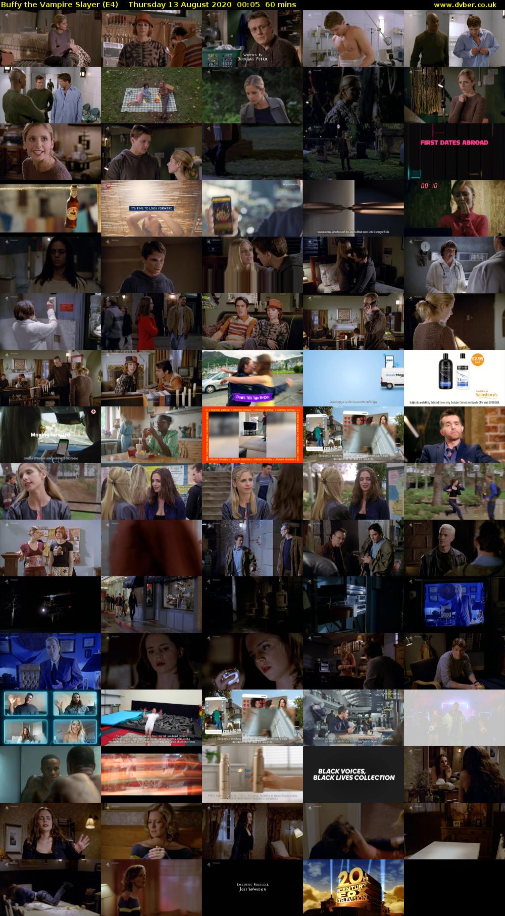 Buffy the Vampire Slayer (E4) Thursday 13 August 2020 00:05 - 01:05