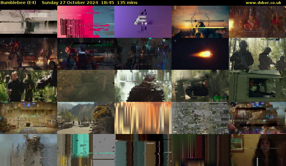 Bumblebee (E4) Sunday 27 October 2024 18:45 - 21:00