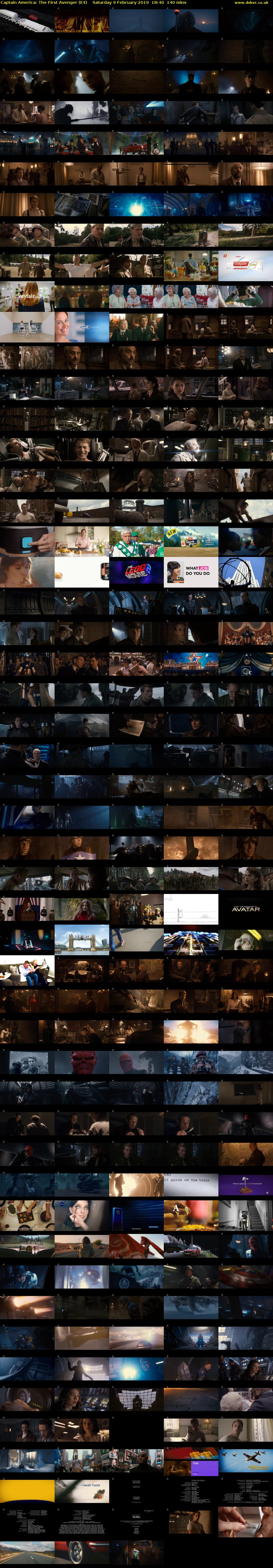 Captain America: The First Avenger (E4) Saturday 9 February 2019 18:40 - 21:00
