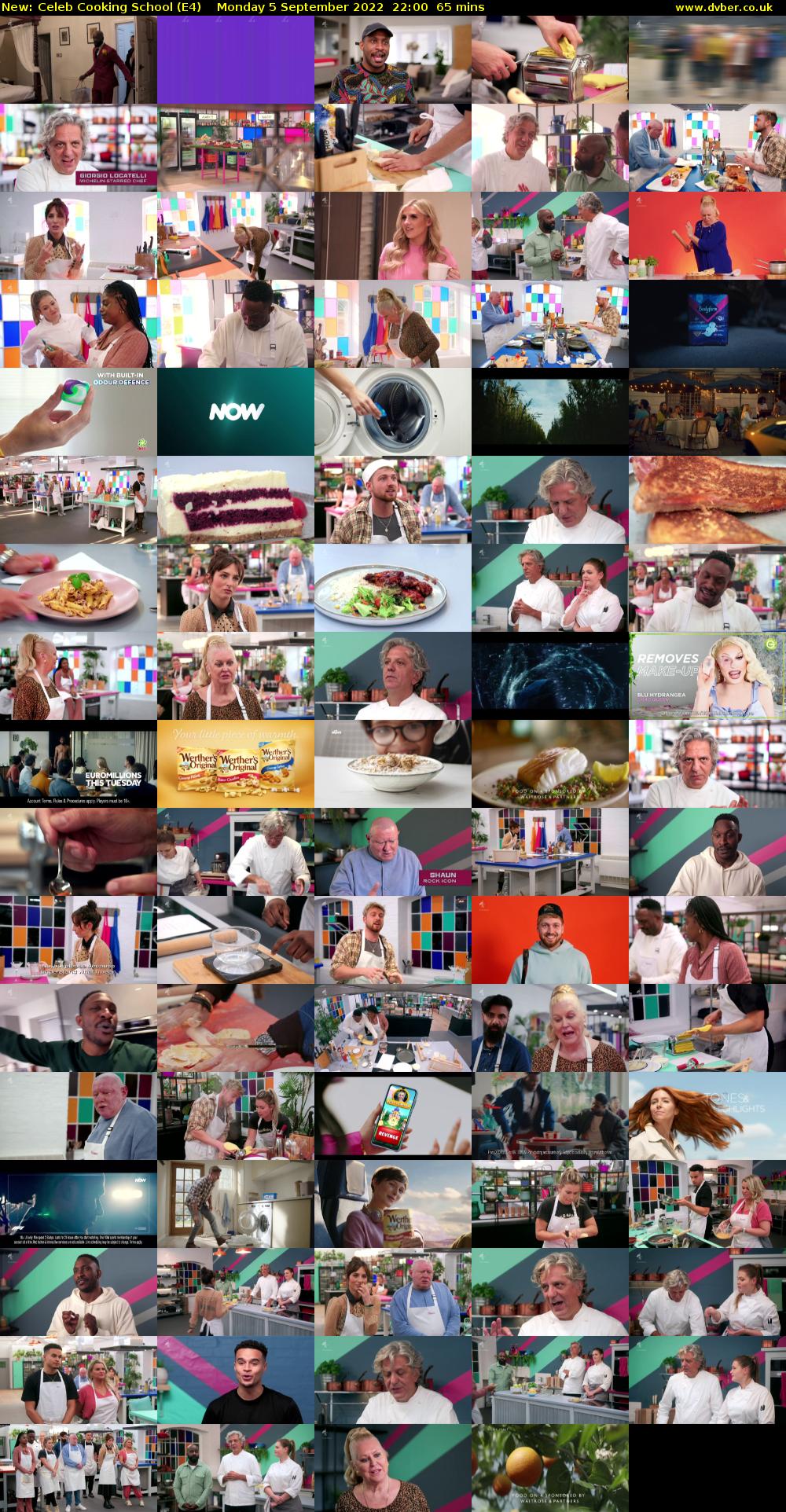 Celeb Cooking School (E4) Monday 5 September 2022 22:00 - 23:05