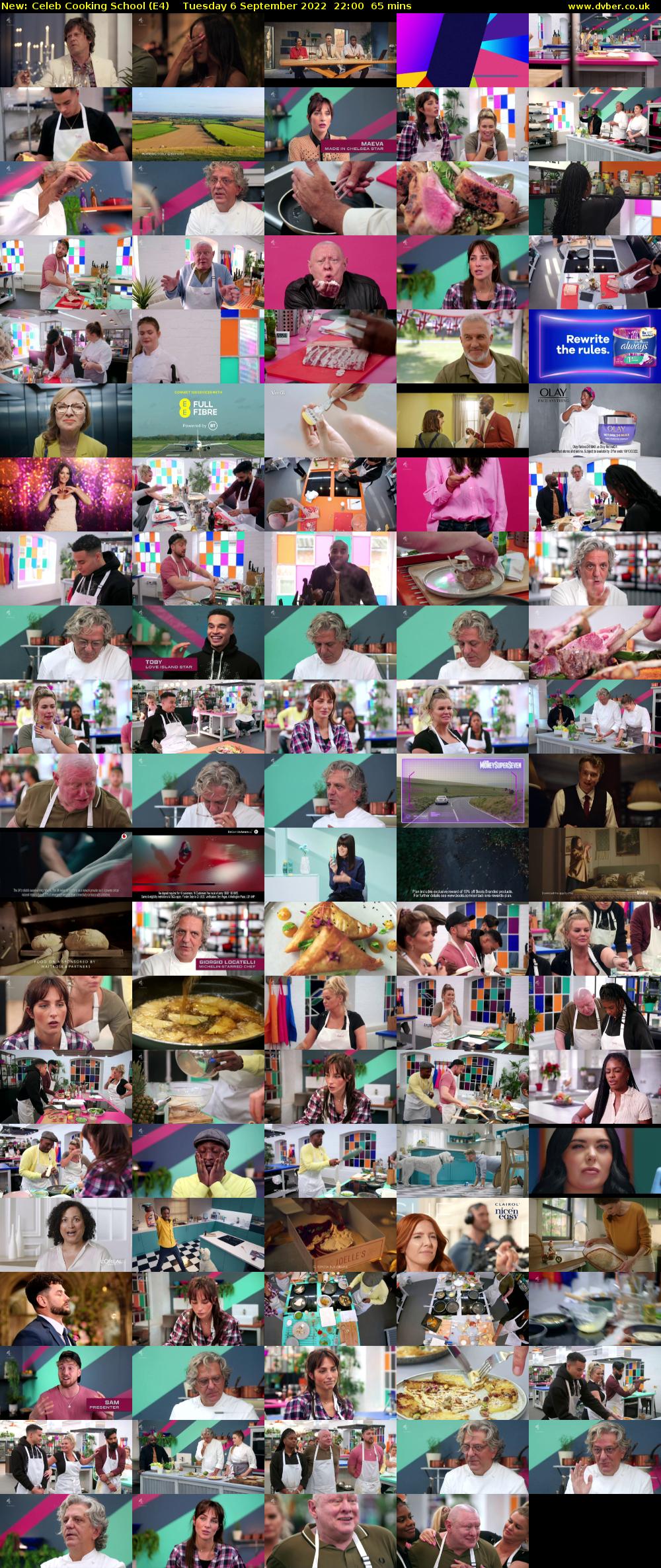 Celeb Cooking School (E4) Tuesday 6 September 2022 22:00 - 23:05