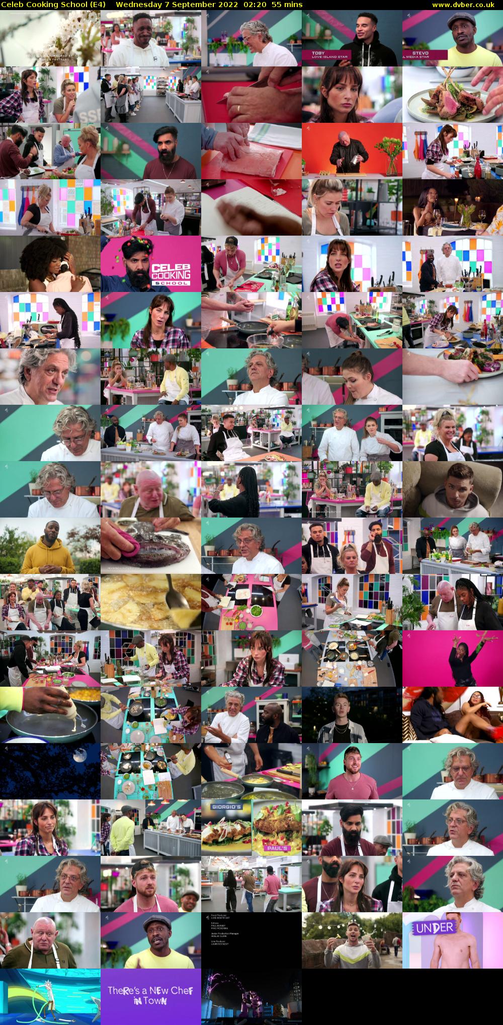 Celeb Cooking School (E4) Wednesday 7 September 2022 02:20 - 03:15