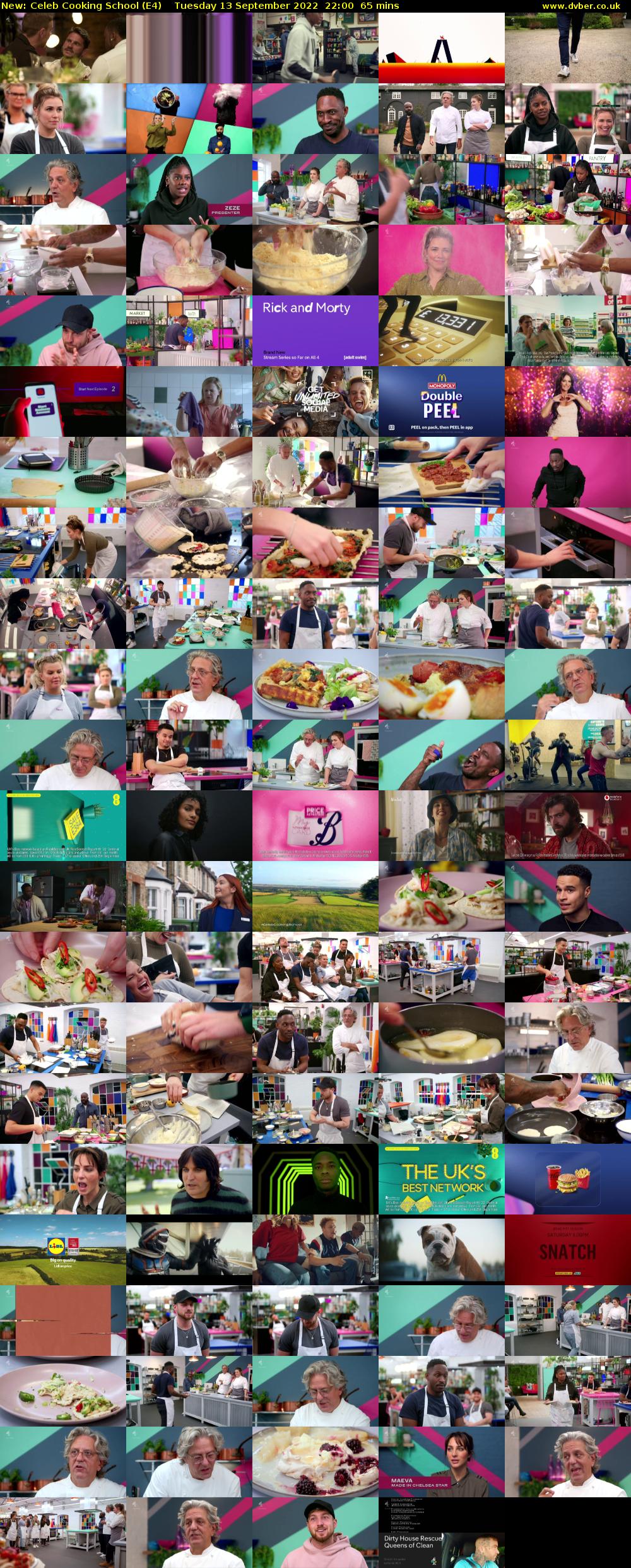 Celeb Cooking School (E4) Tuesday 13 September 2022 22:00 - 23:05