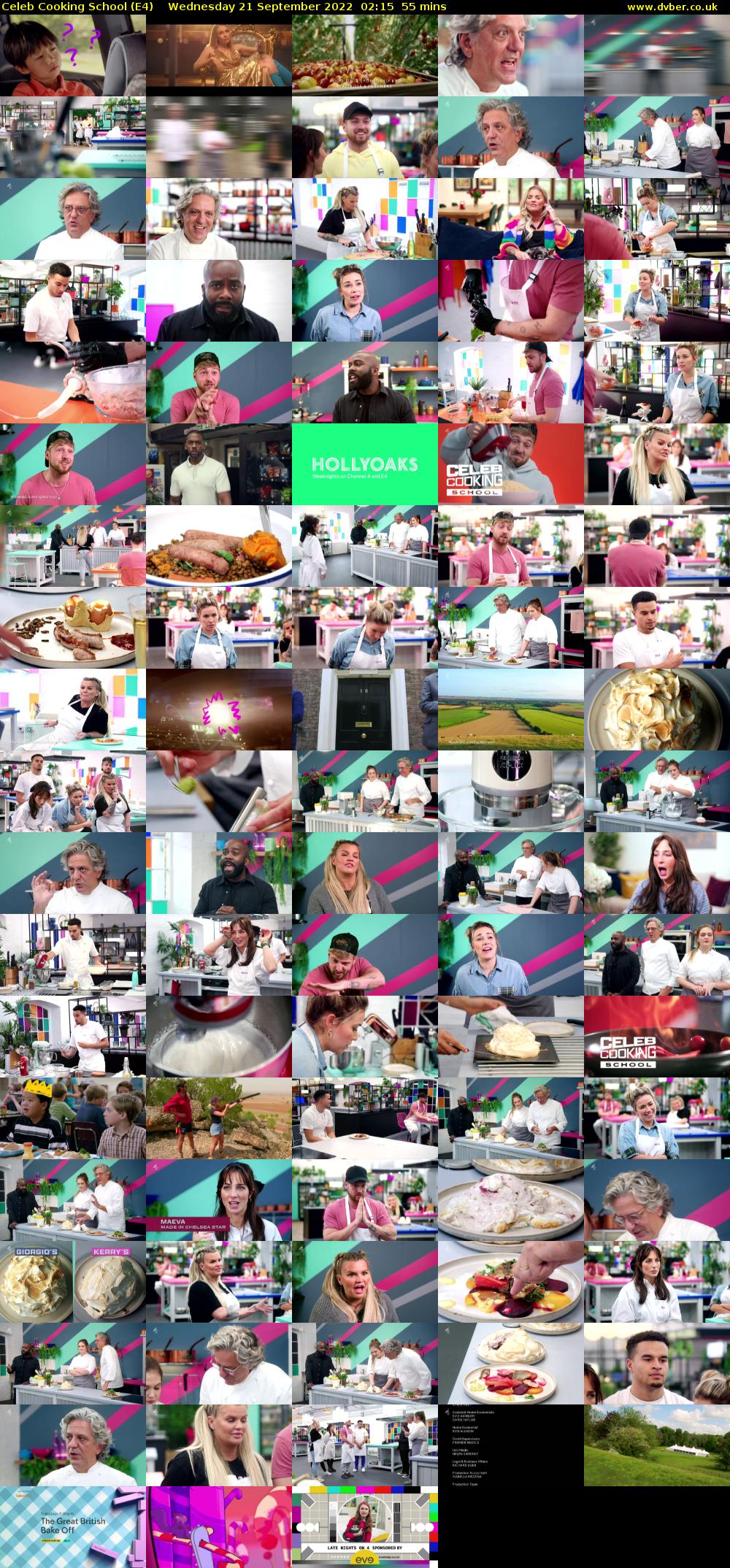 Celeb Cooking School (E4) Wednesday 21 September 2022 02:15 - 03:10