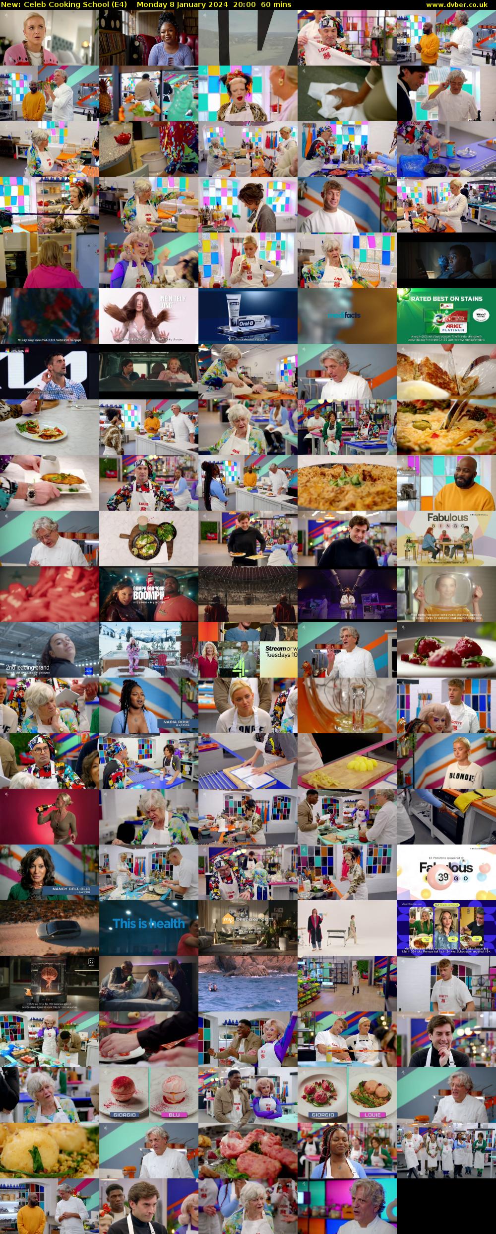 Celeb Cooking School (E4) Monday 8 January 2024 20:00 - 21:00