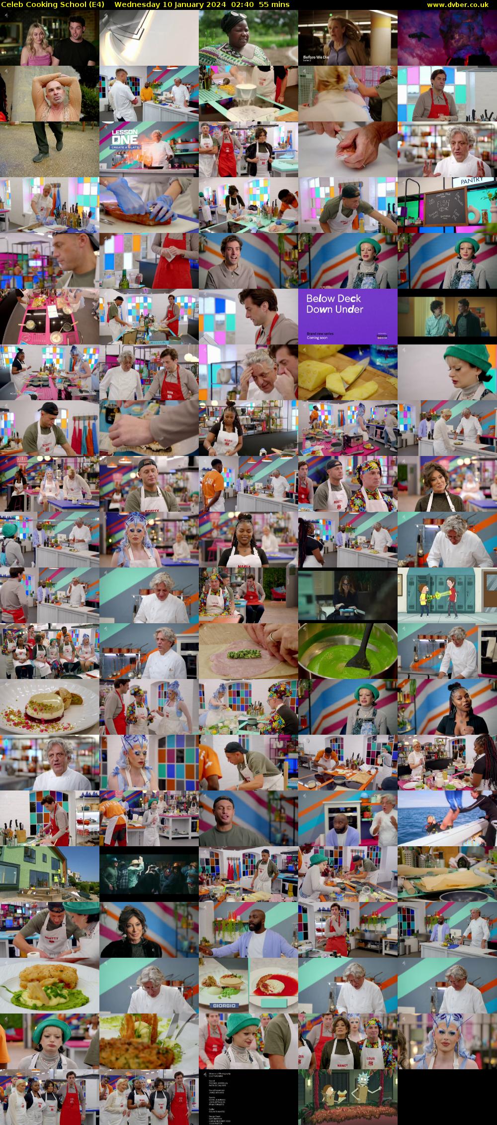 Celeb Cooking School (E4) Wednesday 10 January 2024 02:40 - 03:35