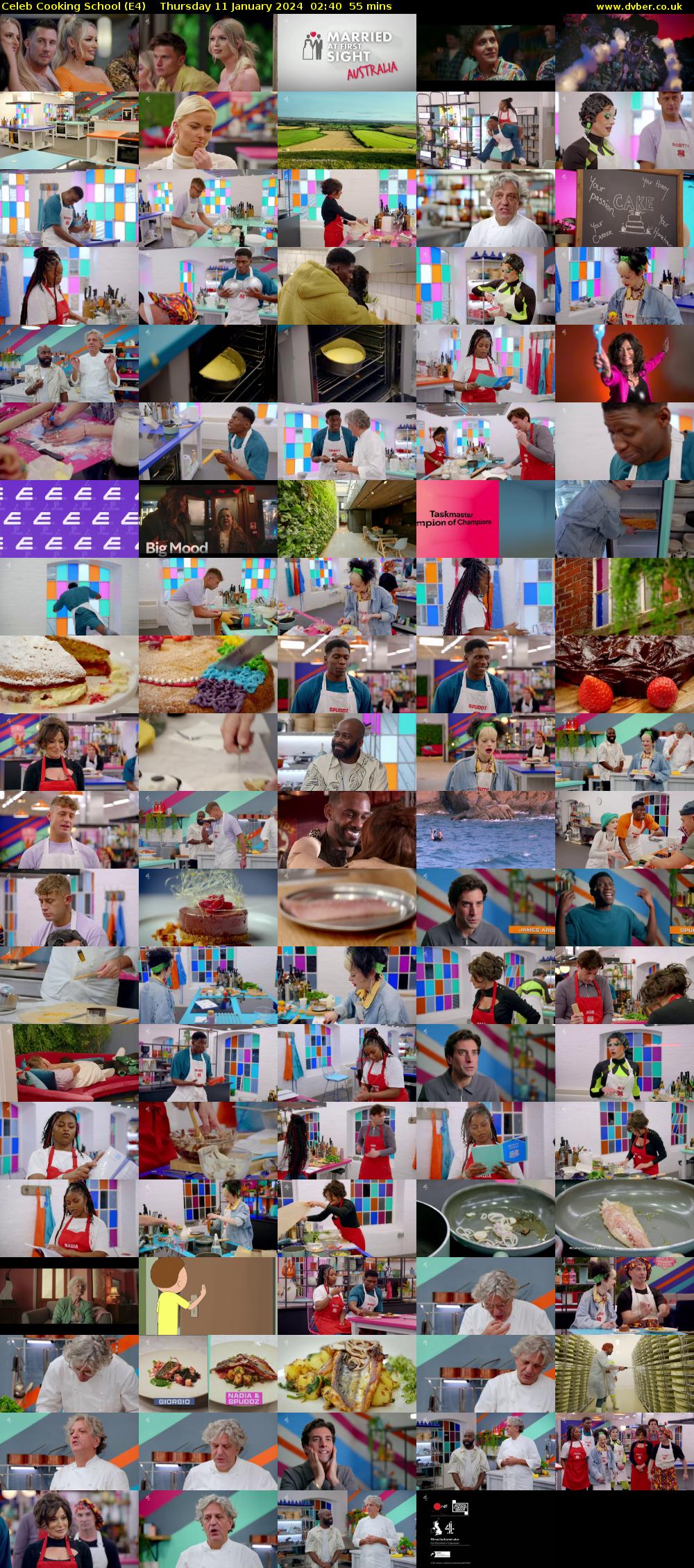 Celeb Cooking School (E4) Thursday 11 January 2024 02:40 - 03:35