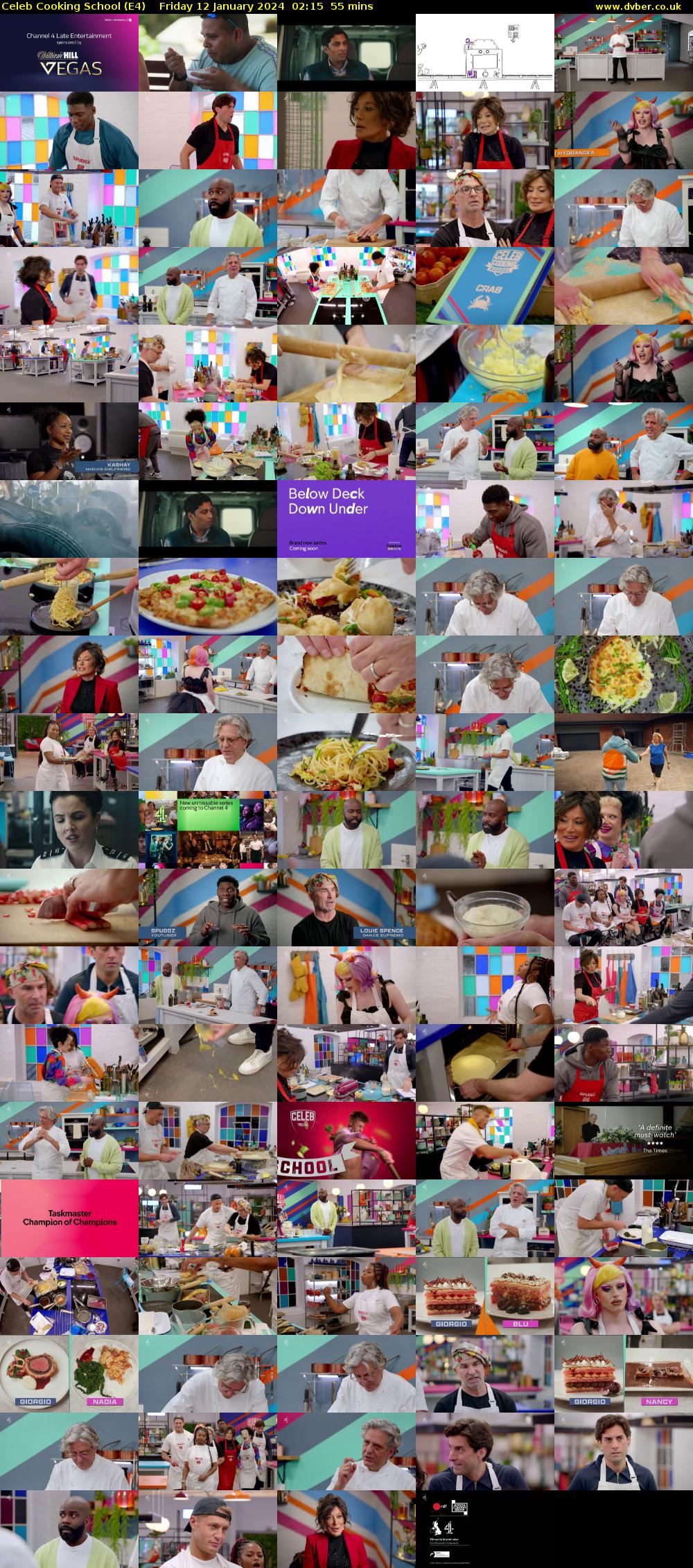 Celeb Cooking School (E4) Friday 12 January 2024 02:15 - 03:10