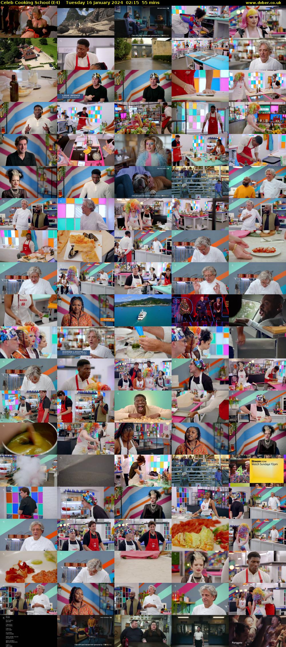 Celeb Cooking School (E4) Tuesday 16 January 2024 02:15 - 03:10