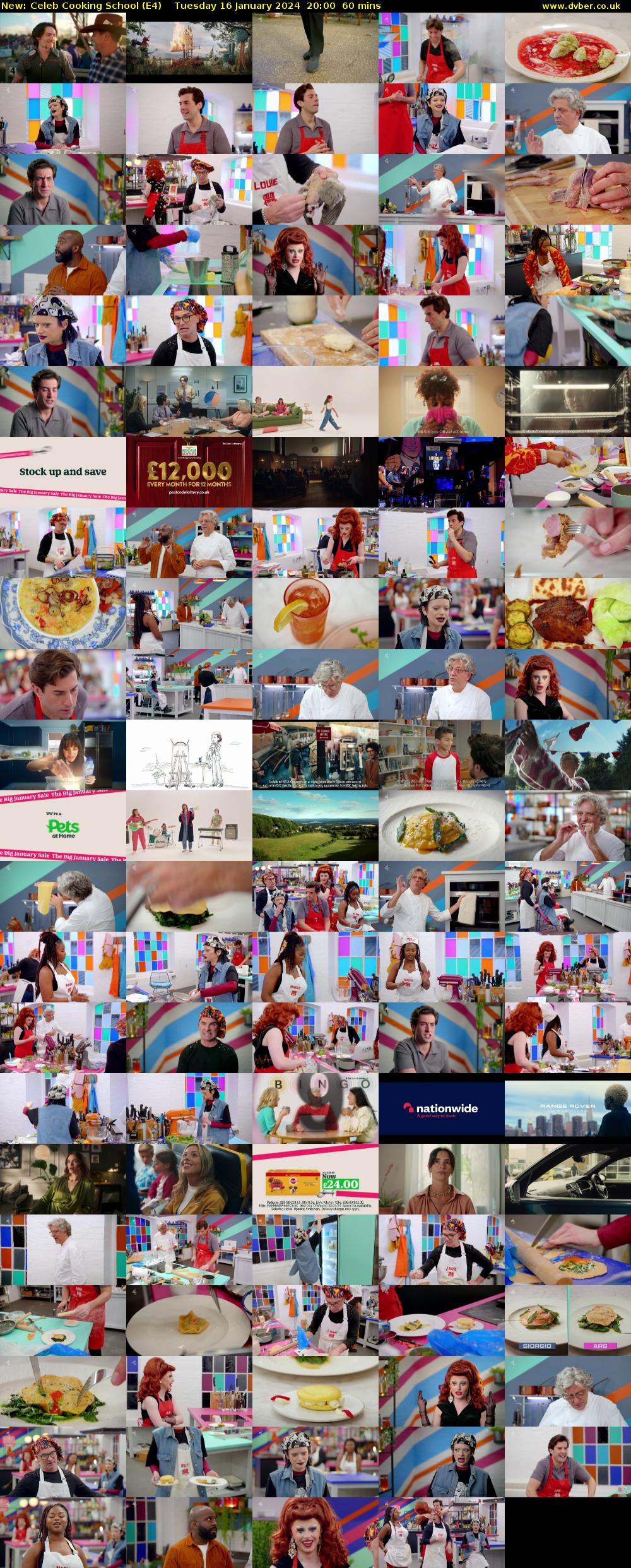 Celeb Cooking School (E4) Tuesday 16 January 2024 20:00 - 21:00