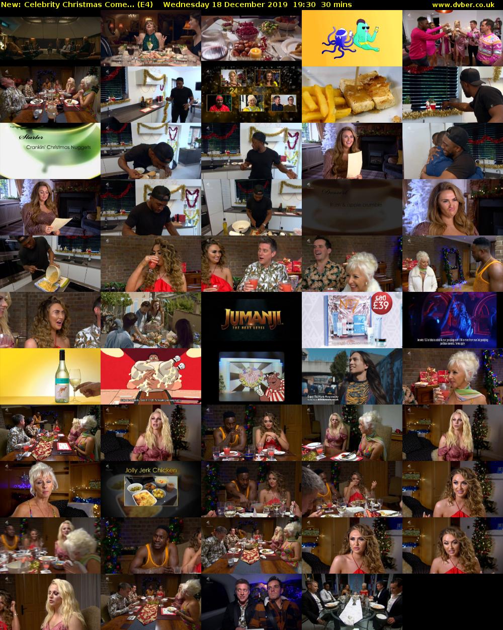 Celebrity Christmas Come... (E4) Wednesday 18 December 2019 19:30 - 20:00