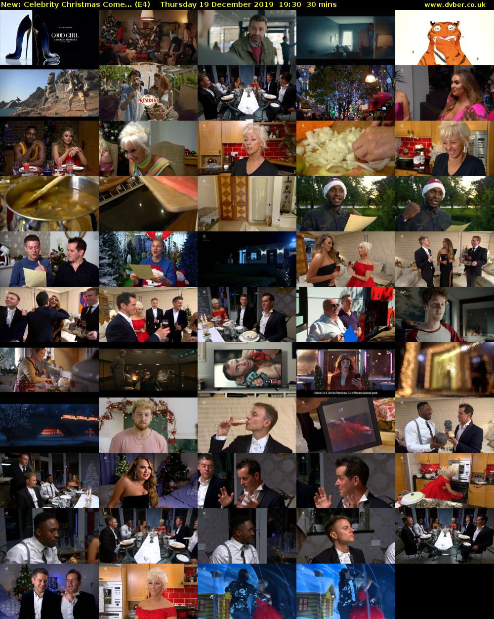 Celebrity Christmas Come... (E4) Thursday 19 December 2019 19:30 - 20:00