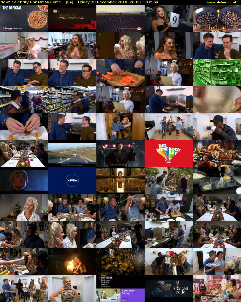 Celebrity Christmas Come... (E4) Friday 20 December 2019 20:00 - 20:30