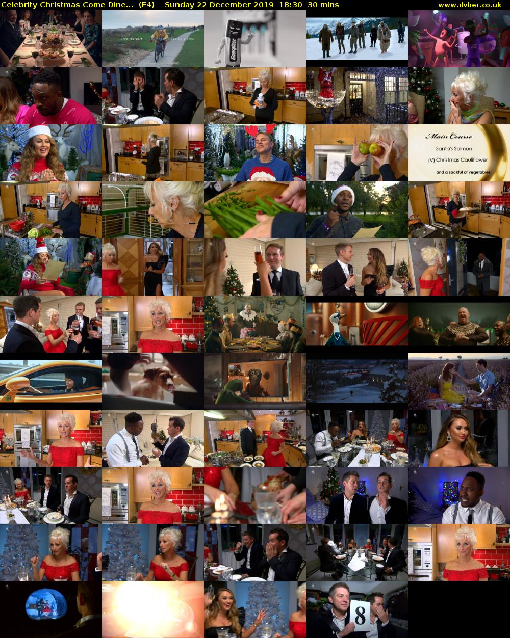 Celebrity Christmas Come Dine...  (E4) Sunday 22 December 2019 18:30 - 19:00