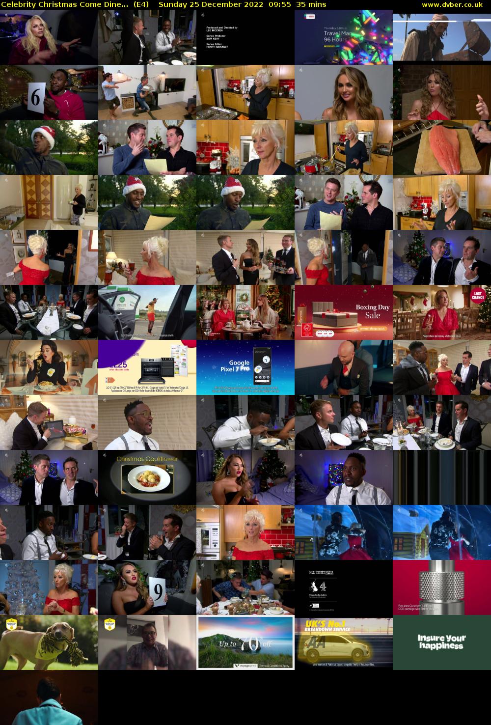 Celebrity Christmas Come Dine...  (E4) Sunday 25 December 2022 09:55 - 10:30