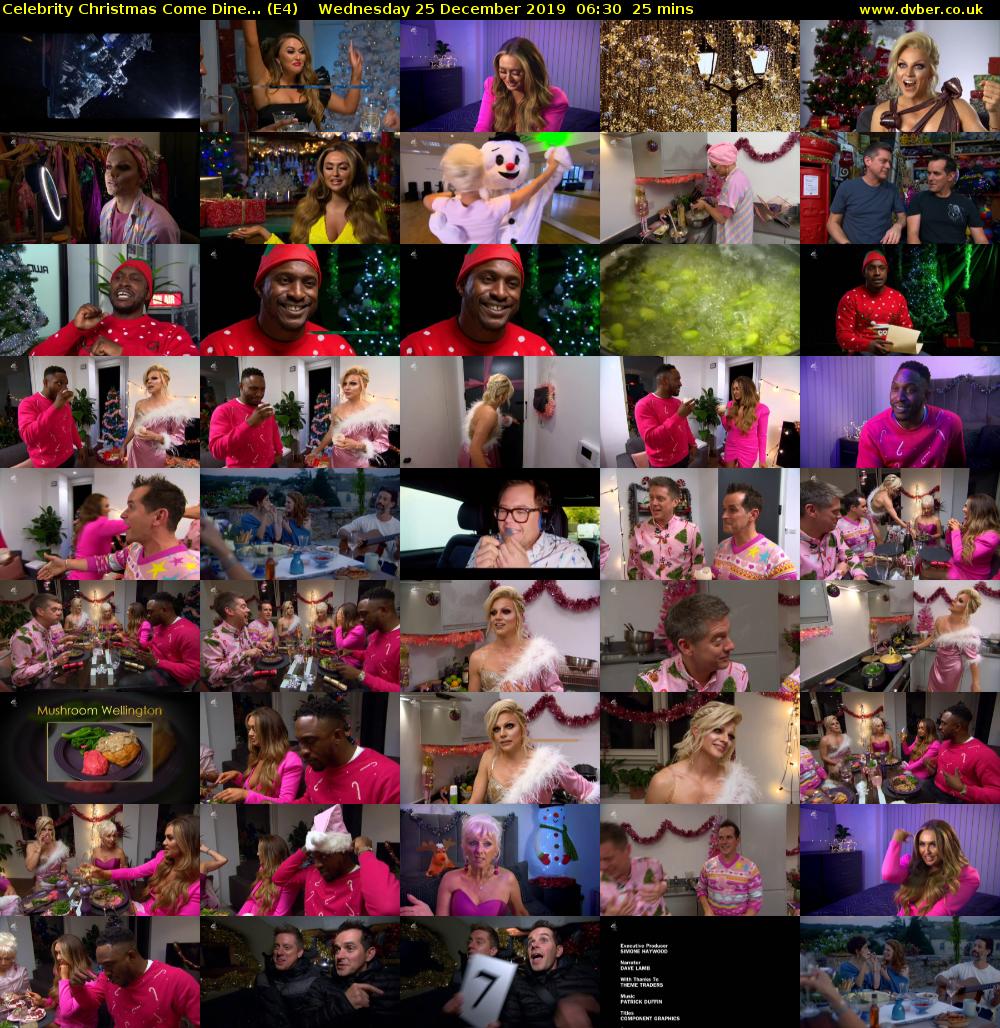 Celebrity Christmas Come Dine... (E4) Wednesday 25 December 2019 06:30 - 06:55