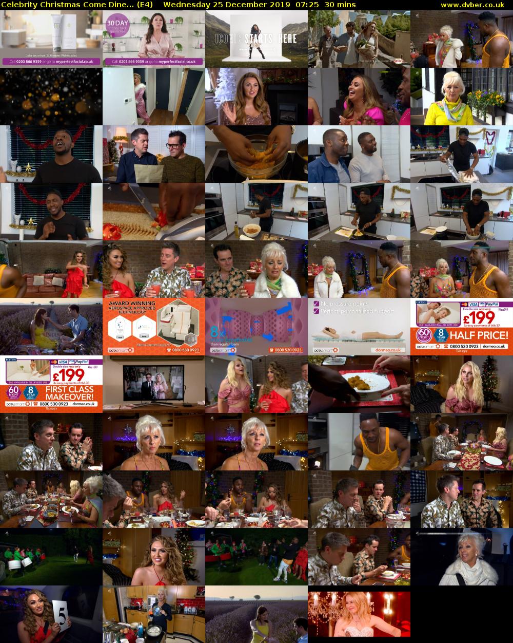 Celebrity Christmas Come Dine... (E4) Wednesday 25 December 2019 07:25 - 07:55