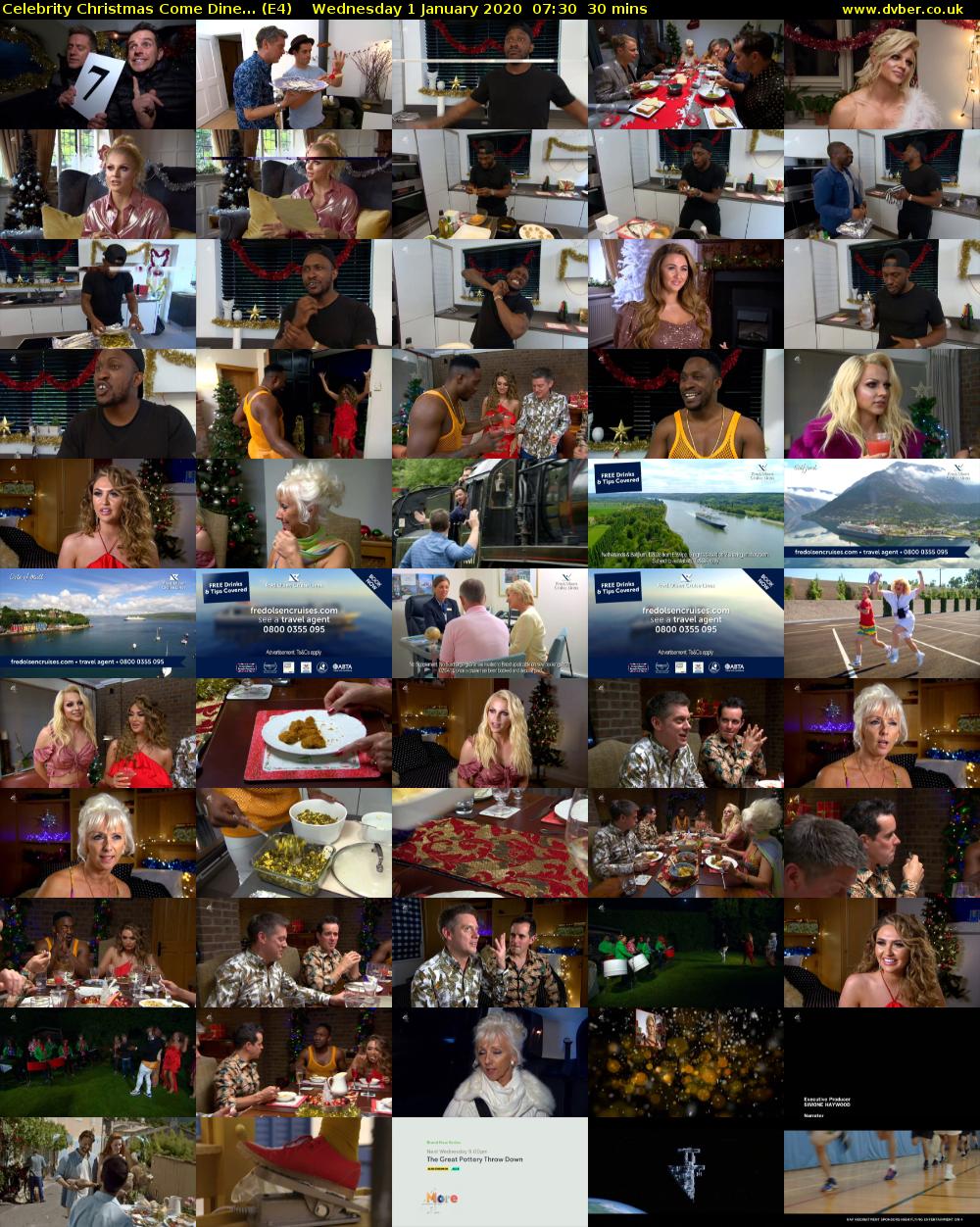Celebrity Christmas Come Dine... (E4) Wednesday 1 January 2020 07:30 - 08:00