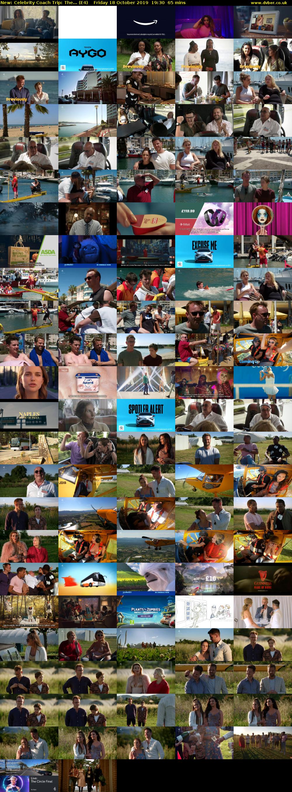 Celebrity Coach Trip: The... (E4) Friday 18 October 2019 19:30 - 20:35