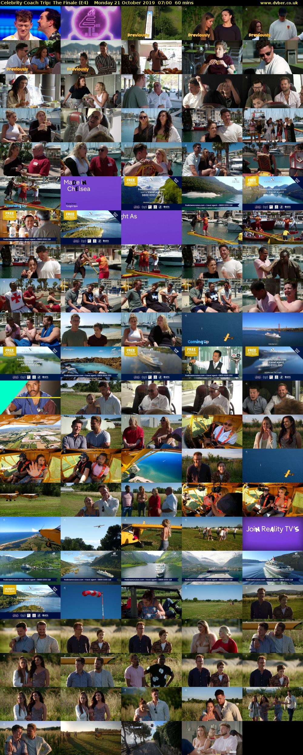 Celebrity Coach Trip: The Finale (E4) Monday 21 October 2019 07:00 - 08:00