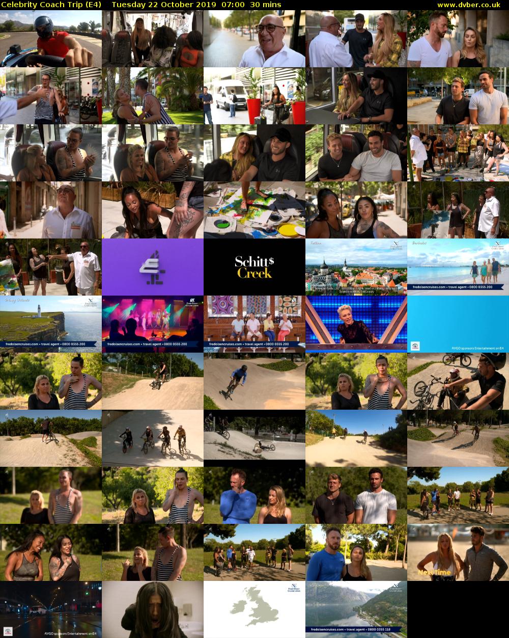 Celebrity Coach Trip (E4) Tuesday 22 October 2019 07:00 - 07:30