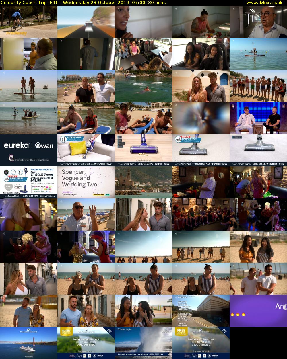 Celebrity Coach Trip (E4) Wednesday 23 October 2019 07:00 - 07:30