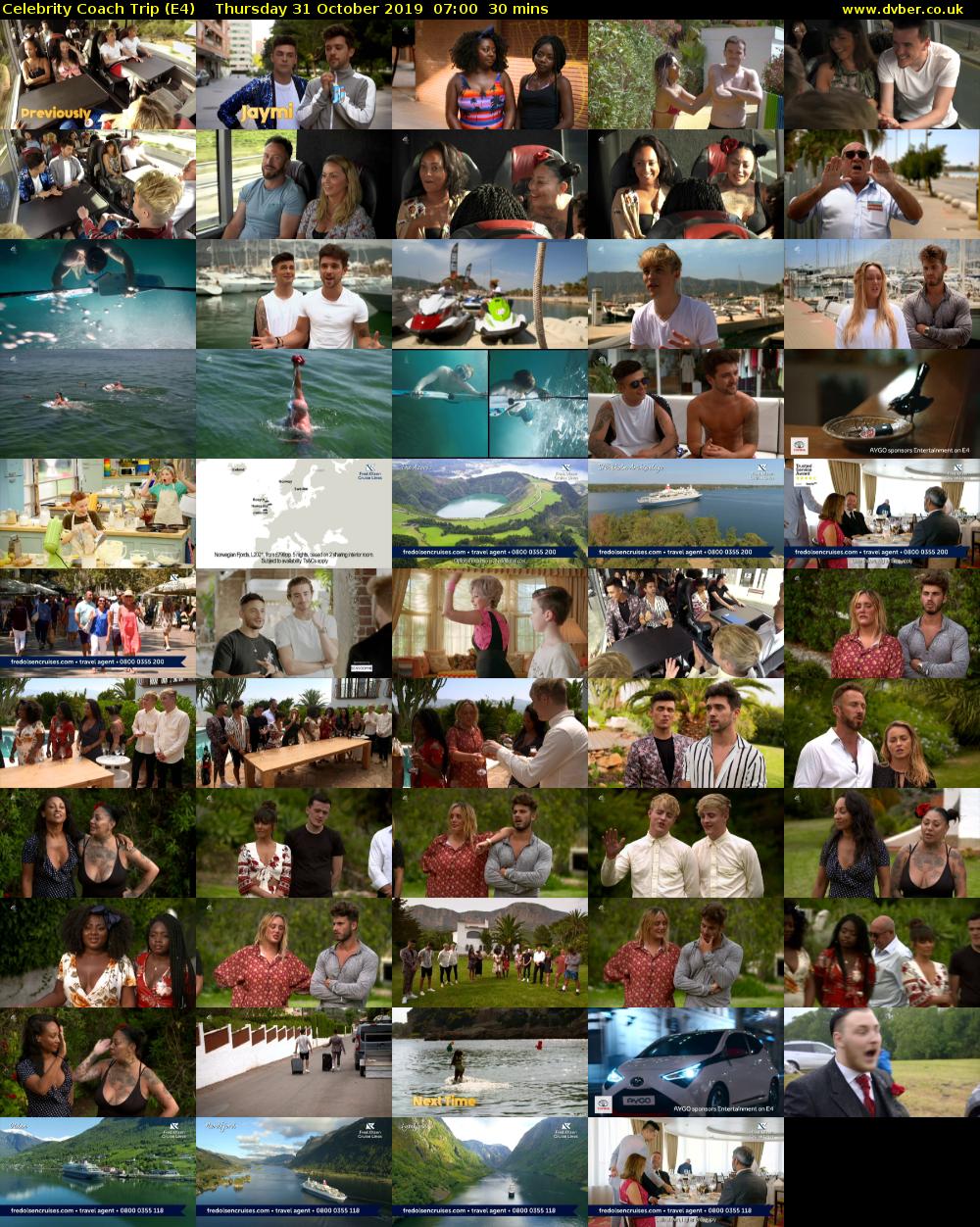 Celebrity Coach Trip (E4) Thursday 31 October 2019 07:00 - 07:30